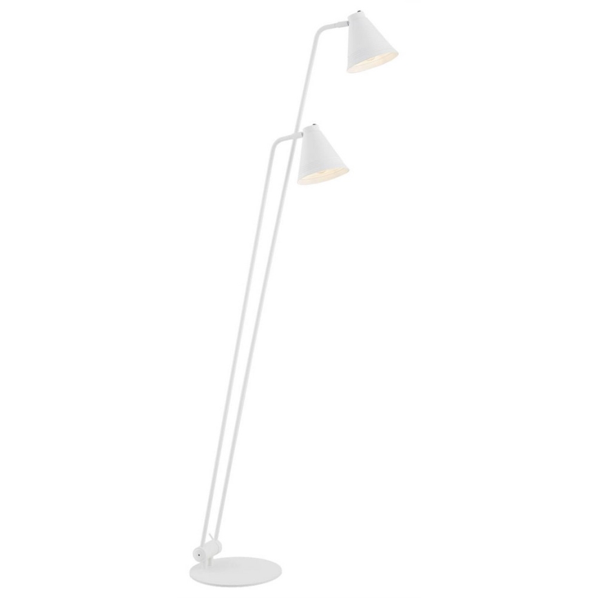 Argon 7076 - Candeeiro de chão AVALONE 2xE27/15W/230V branco