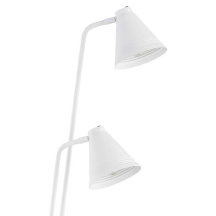 Argon 7076 - Candeeiro de chão AVALONE 2xE27/15W/230V branco