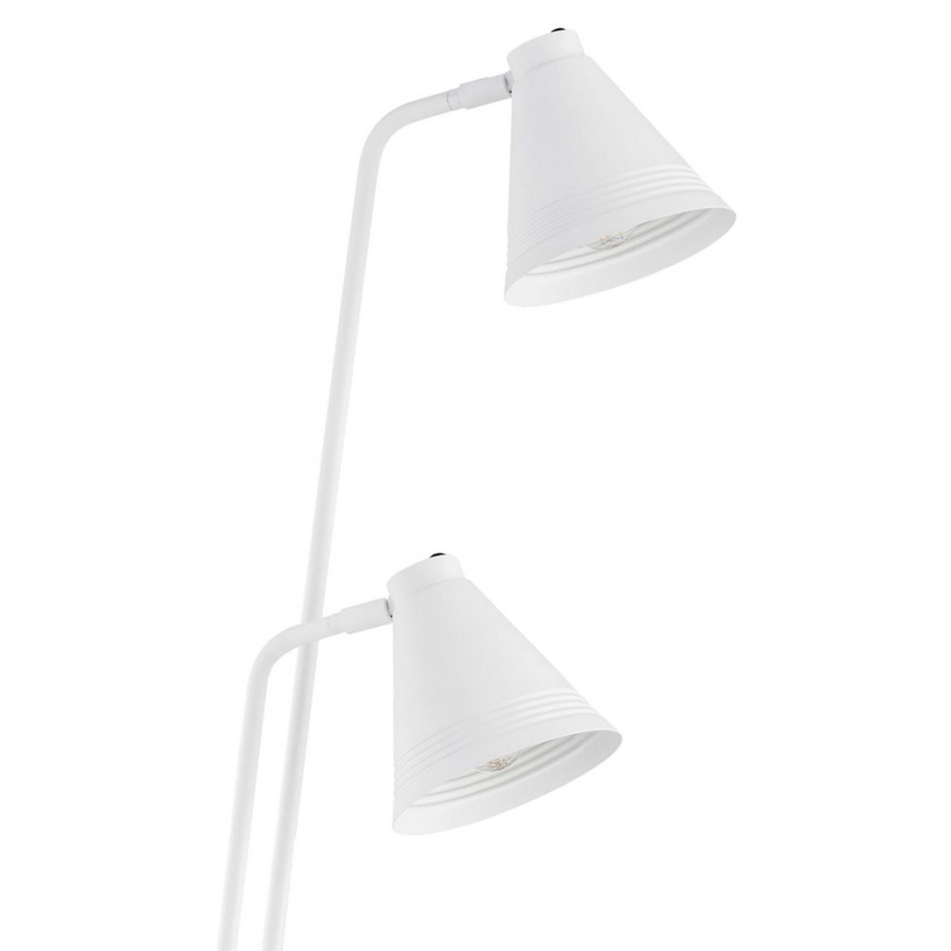 Argon 7076 - Candeeiro de chão AVALONE 2xE27/15W/230V branco