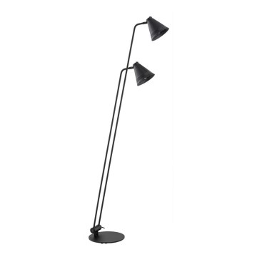 Argon 7077 - Candeeiro de chão AVALONE 2xE27/15W/230V preto
