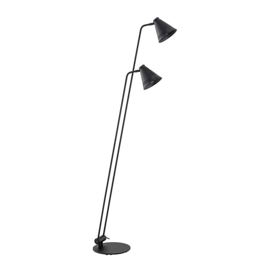 Argon 7077 - Candeeiro de chão AVALONE 2xE27/15W/230V preto
