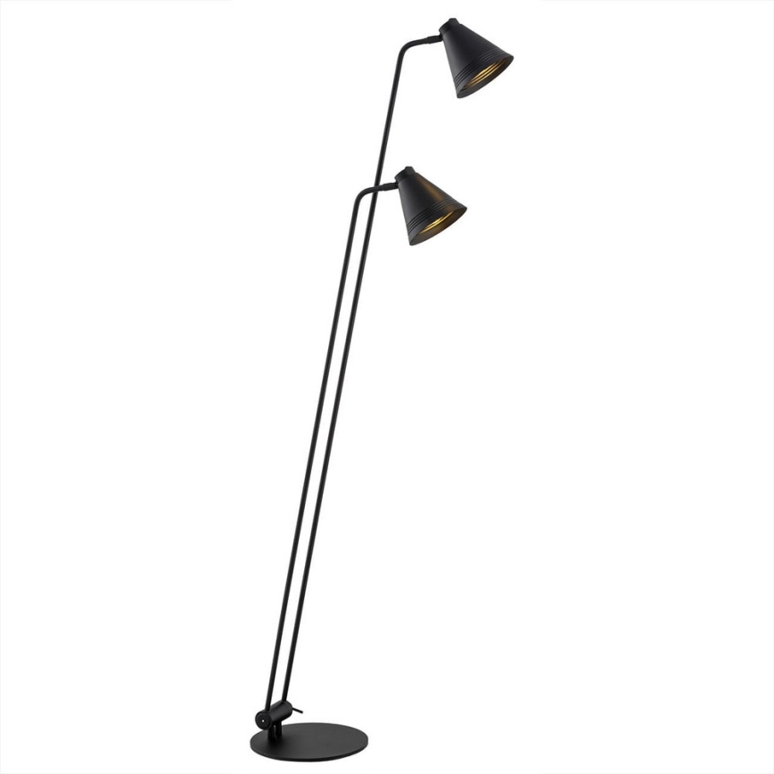 Argon 7077 - Candeeiro de chão AVALONE 2xE27/15W/230V preto