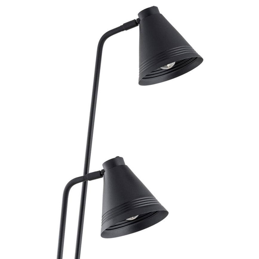 Argon 7077 - Candeeiro de chão AVALONE 2xE27/15W/230V preto