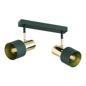 Argon 7114 - Foco DORIA 2xE27/15W/230V verde/latão