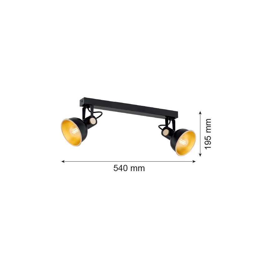 Argon 7142 - Foco LENORA 2xE14/7W/230V preto