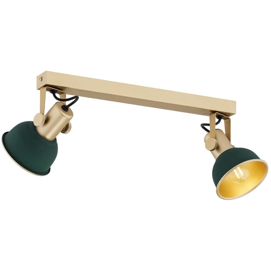 Argon 7143 - Foco LENORA 2xE14/7W/230V dourada/verde