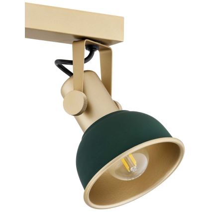 Argon 7143 - Foco LENORA 2xE14/7W/230V dourada/verde