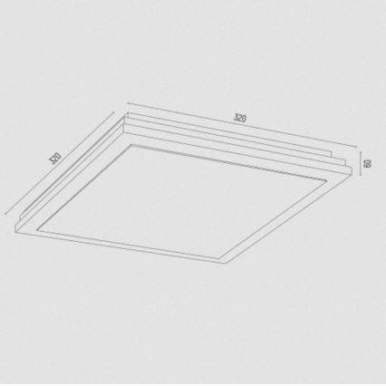 Argon 7146 - Iluminação de teto CASERTA 2xE27/15W/230V 32x32 cm