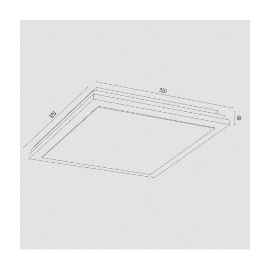 Argon 7146 - Iluminação de teto CASERTA 2xE27/15W/230V 32x32 cm