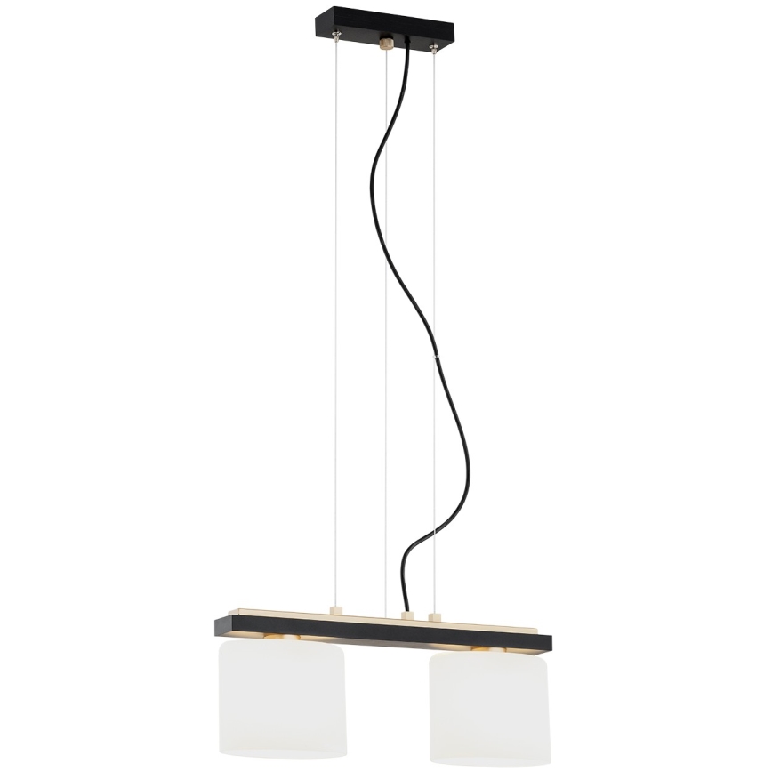 Argon 7164 - Candelabro suspenso CANOA 2xE27/15W/230V preto