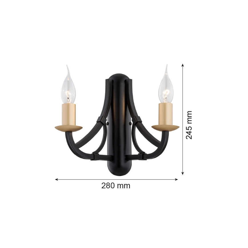Argon 7181 - Iluminação de parede LORENZO 2xE14/7W/230V