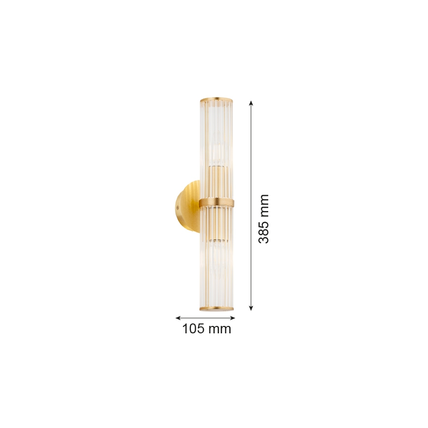 Argon 7203 - Iluminação de parede HAMPTON 2xE14/7W/230V dourado