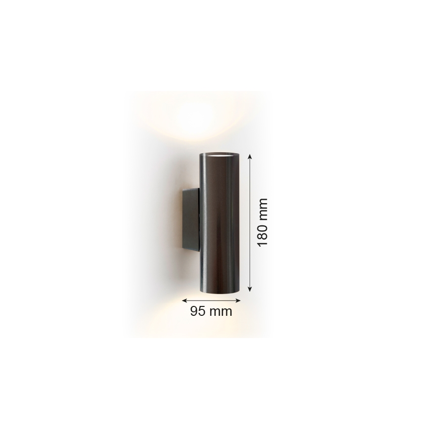 Argon 7231 - Iluminação de parede MITOS PLUS 2xGU10/5W/230V preto