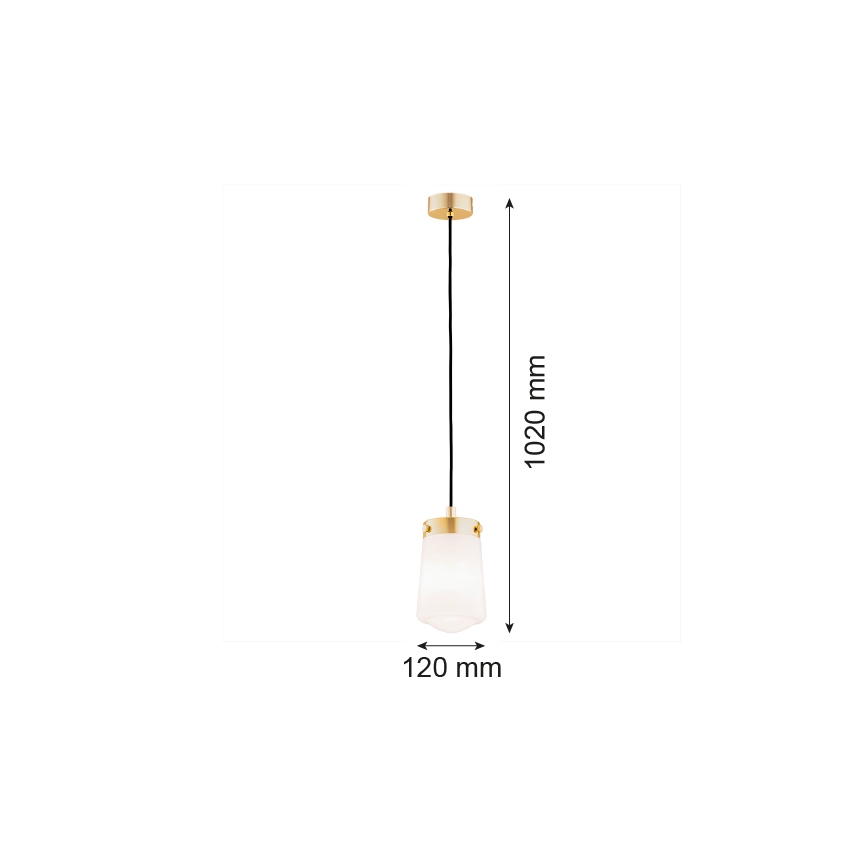 Argon 8004 - Candelabro suspenso PASADENA 1xE27/15W/230V dourado/branco