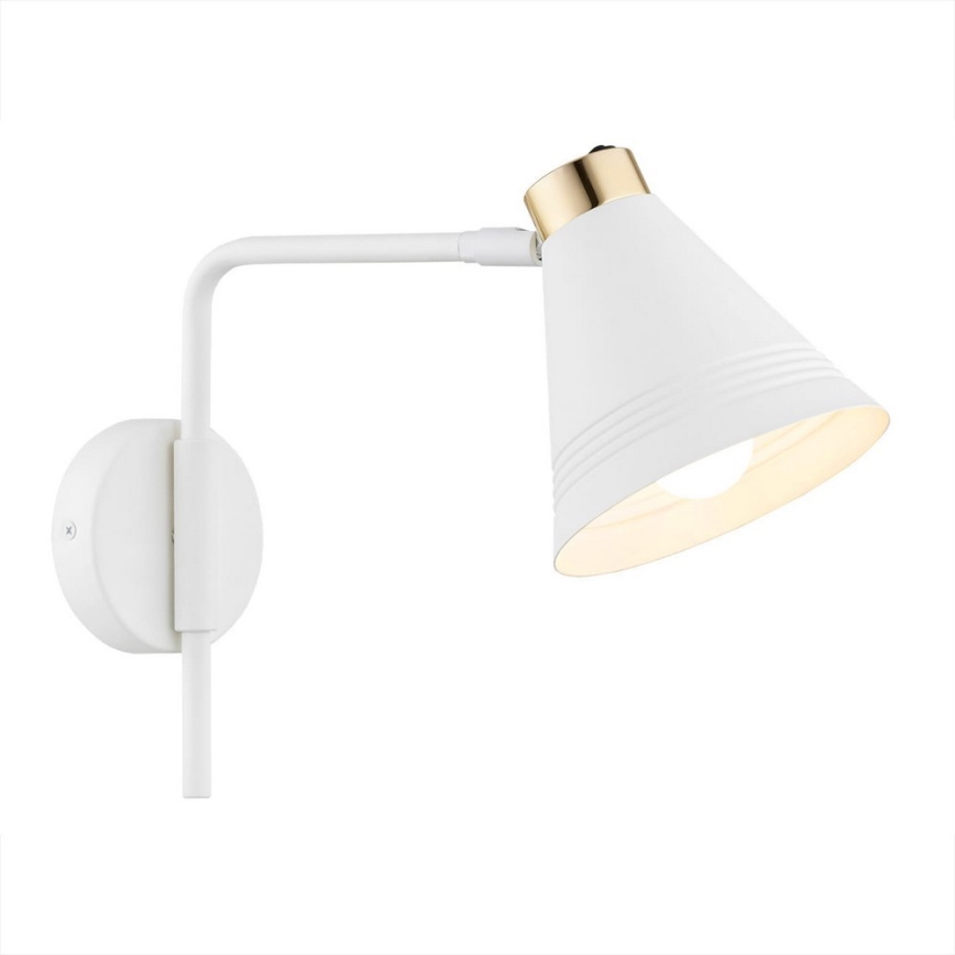 Argon 8006 - Candeeiro de parede AVALONE 1xE27/15W/230V 34 cm branco/dourado