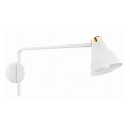 Argon 8007 - Candeeiro de parede AVALONE 1xE27/15W/230V 57 cm branco/dourado
