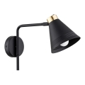 Argon 8008 - Candeeiro de parede AVALONE 1xE27/15W/230V 34 cm preto/dourado