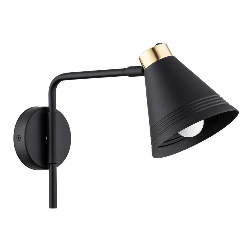 Argon 8008 - Candeeiro de parede AVALONE 1xE27/15W/230V 34 cm preto/dourado