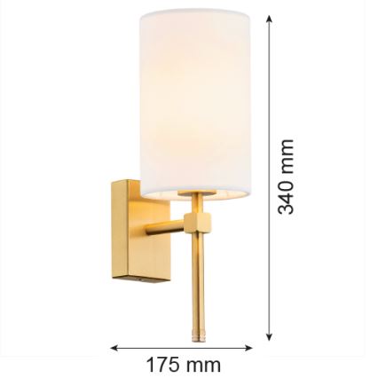 Argon 8034 - Candeeiro de parede ABRUZZO 1xE14/7W/230V latão/branco
