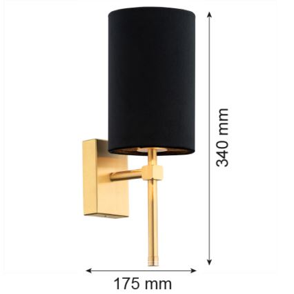 Argon 8035 - Candeeiro de parede ABRUZZO 1xE14/7W/230V latão/preto