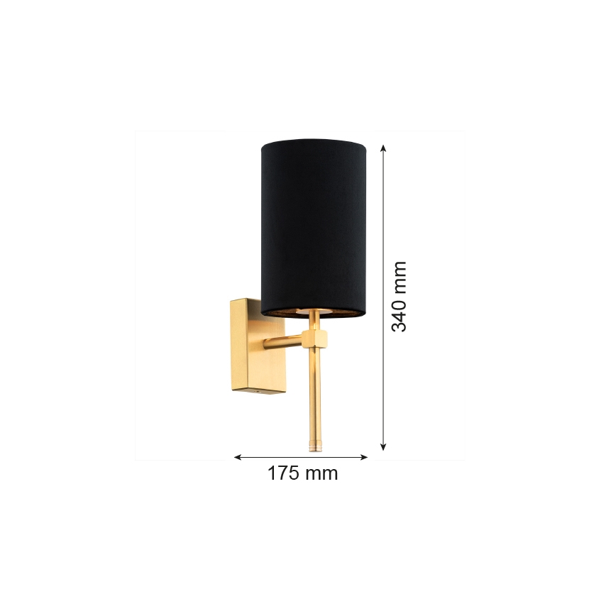Argon 8035 - Candeeiro de parede ABRUZZO 1xE14/7W/230V latão/preto