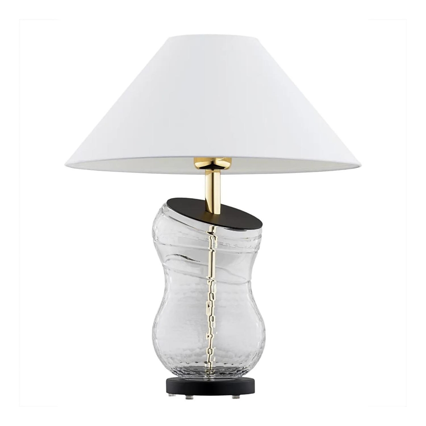 Argon 8036 - Candeeiro de mesa VENETO 1xE27/15W/230V branco/latão/preto