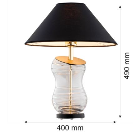 Argon 8037 - Candeeiro de mesa VENETO 1xE27/15W/230V preto/latão