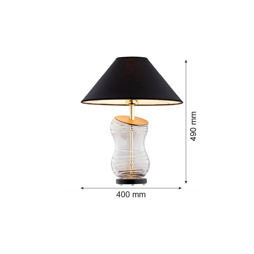 Argon 8037 - Candeeiro de mesa VENETO 1xE27/15W/230V preto/latão