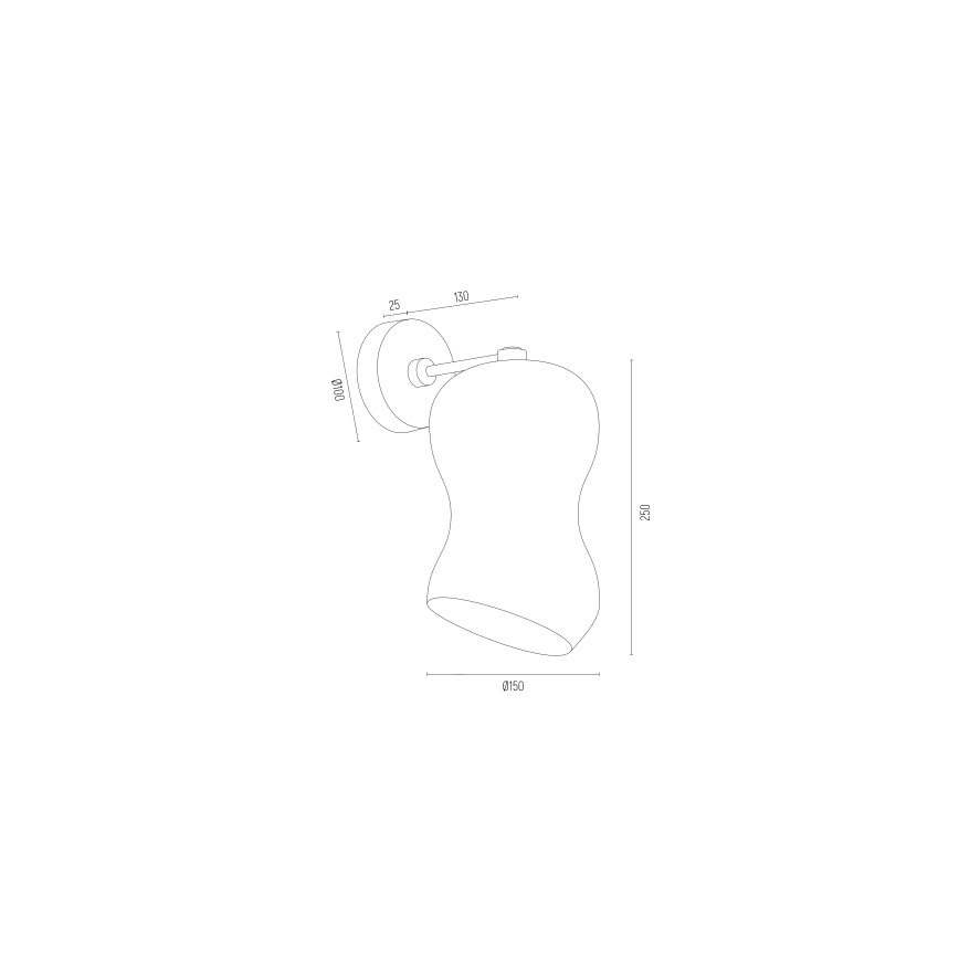 Argon 8046 - Candeeiro de parede SALERNO 1xE27/15W/230V dourado