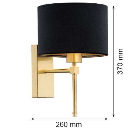 Argon 8050 - Candeeiro de parede ABBANO 1xE27/15W/230V latão/preto