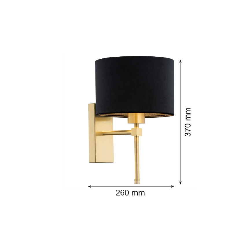 Argon 8050 - Candeeiro de parede ABBANO 1xE27/15W/230V latão/preto