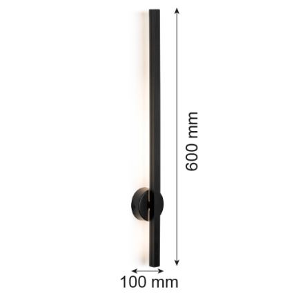 Argon 8052 - Iluminação de parede LED ASSE LED/6W/230V preto
