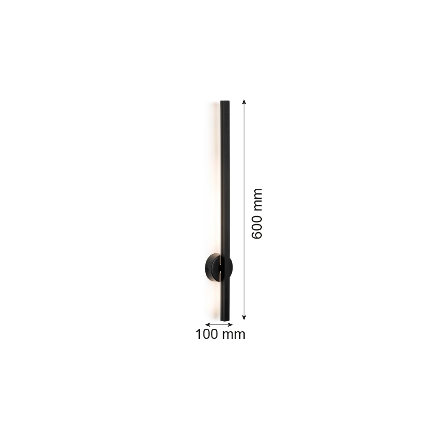 Argon 8052 - Iluminação de parede LED ASSE LED/6W/230V preto