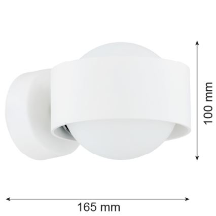 Argon 8057 - Iluminação de parede MASSIMO PLUS 1xG9/6W/230V branco