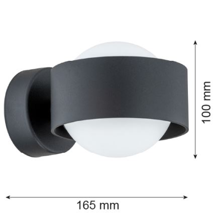 Argon 8059 - Iluminação de parede MASSIMO PLUS 1xG9/6W/230V preto