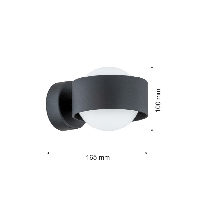 Argon 8059 - Iluminação de parede MASSIMO PLUS 1xG9/6W/230V preto