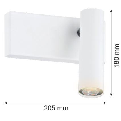 Argon 8064 - Foco de parede ETNA 1xG9/6W/230V branco