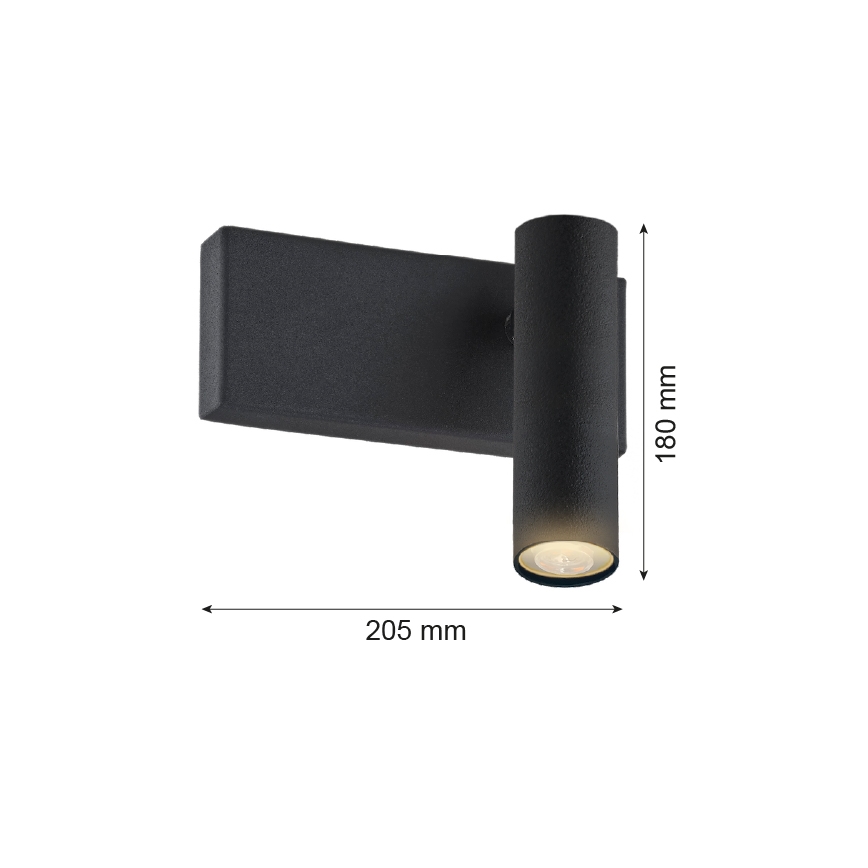 Argon 8065 - Foco de parede ETNA 1xG9/6W/230V preto