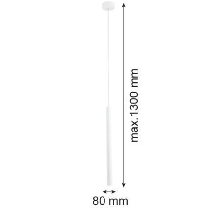 Argon 8066 - Candelabro suspenso ETNA 1xG9/6W/230V branco