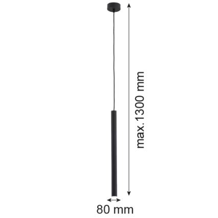 Argon 8067 - Candelabro suspenso ETNA 1xG9/6W/230V preto