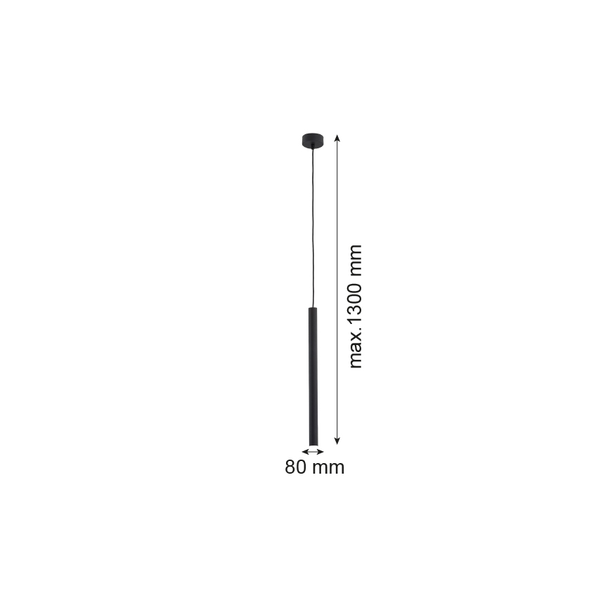 Argon 8067 - Candelabro suspenso ETNA 1xG9/6W/230V preto