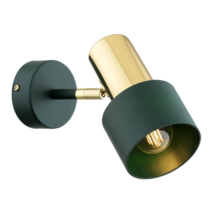 Argon 8111 - Foco de parede DORIA 1xE27/15W/230V verde/latão