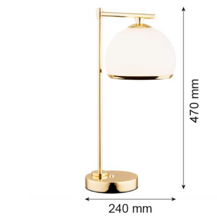 Argon 8120 -  Candeeiro de mesa MARBELLA 1xE27/15W/230V latão