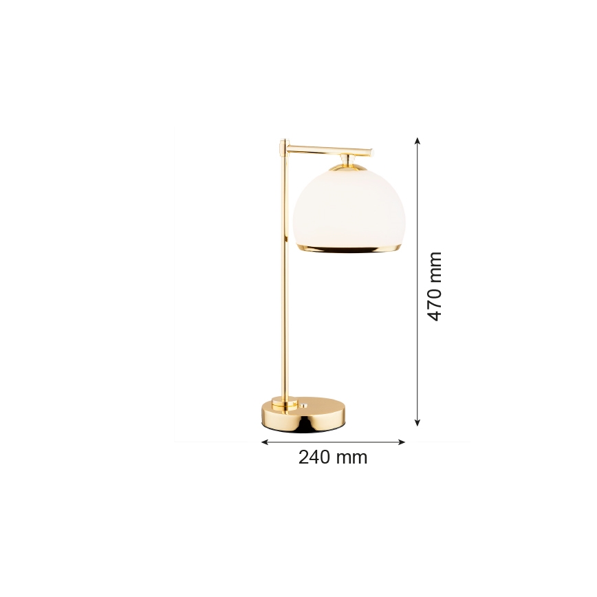 Argon 8120 -  Candeeiro de mesa MARBELLA 1xE27/15W/230V latão