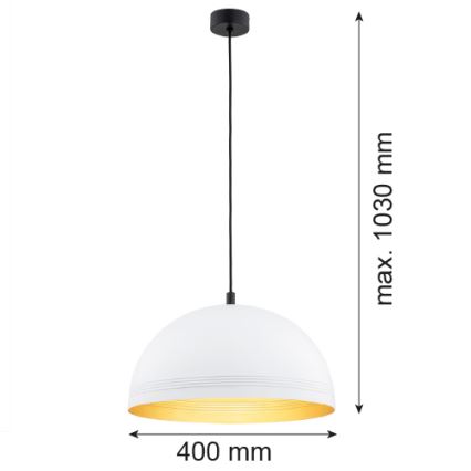 Argon 8241 - Candelabro suspenso BONITA 1xE27/15W/230V branco