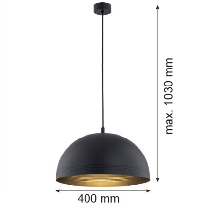 Argon 8242 - Candelabro suspenso BONITA 1xE27/15W/230V preto