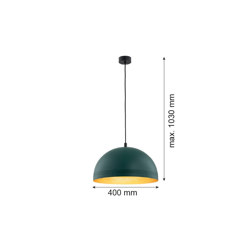 Argon 8243 - Candelabro suspenso BONITA 1xE27/15W/230V verde