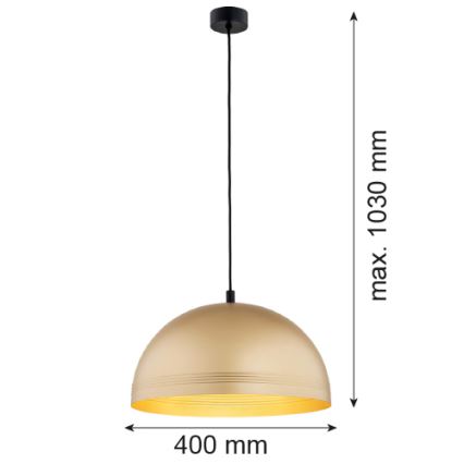 Argon 8245 - Candelabro suspenso BONITA 1xE27/15W/230V dourada