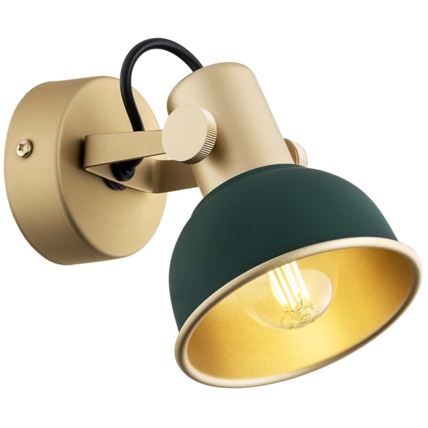 Argon 8247 - Foco LENORA 1xE14/7W/230V dourada/verde