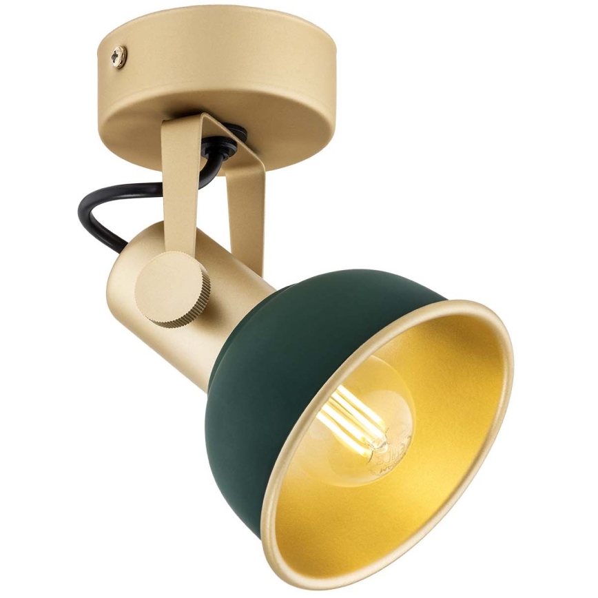 Argon 8247 - Foco LENORA 1xE14/7W/230V dourada/verde
